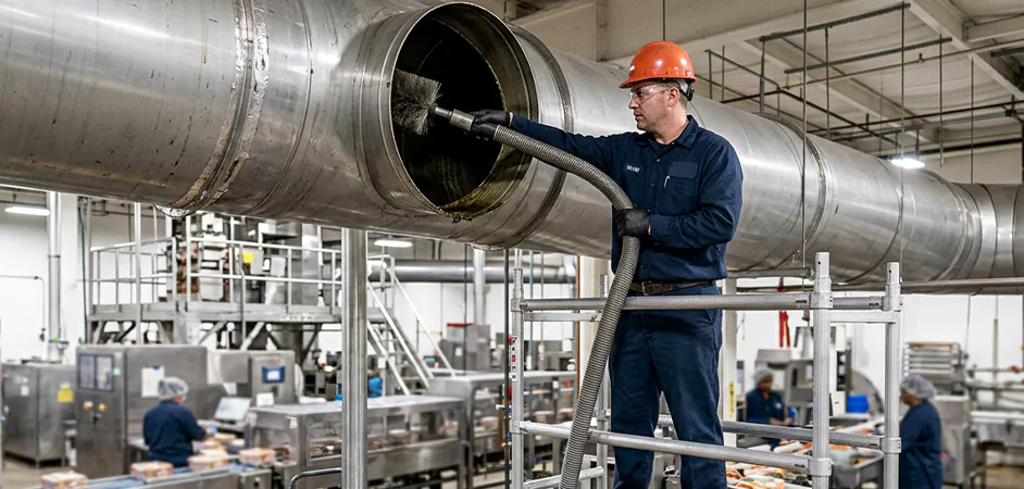 Food Processing Facility Duct Cleaning in Hagerstown